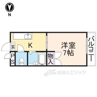 パインハイツ桜井【1階】の間取り