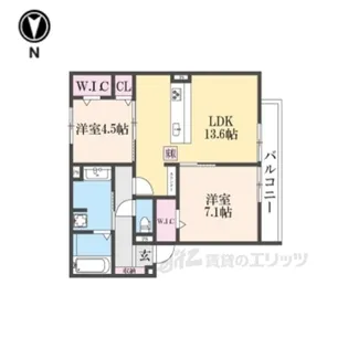 GRAMM桃山筑前【2階】の間取り