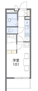 レオパレストルネード豊岡【3階】の間取り
