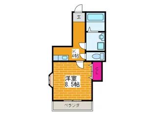 ティ-エスコ-ト【4階】の間取り