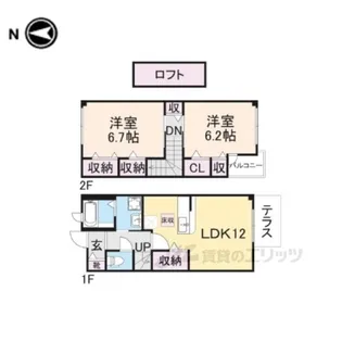 エストアロッジオ1【1階】の間取り