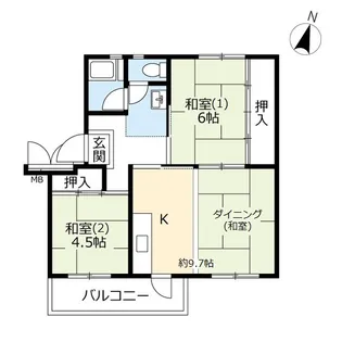 URこま川【4階】の間取り