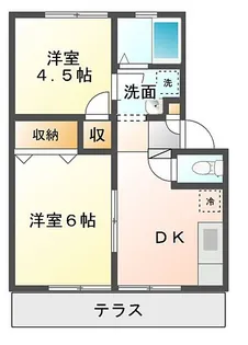 コーポ千葉【1階】の間取り