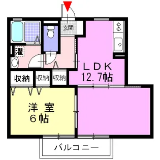シャン・ド・フルール【2階】の間取り