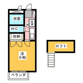 ウイングコート中藤 B【2階】の間取り