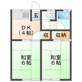 ひばりハイツ【1階】の間取り