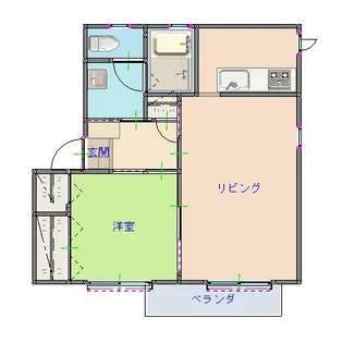 アパート桜【1階】の間取り
