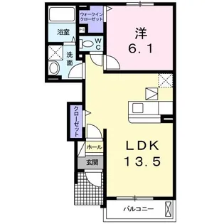 セジール レーヴI【1階】の間取り