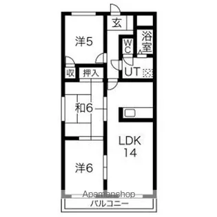 メゾンシャンポール【5階】の間取り
