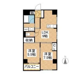アネックス徳川西【4階】の間取り