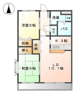 クオリティー高野【1階】の間取り