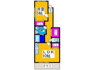 アヴェニール未来【1階】の間取り
