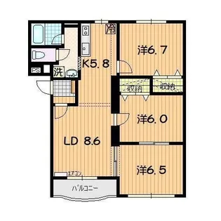 マンションリバー【3階】の間取り