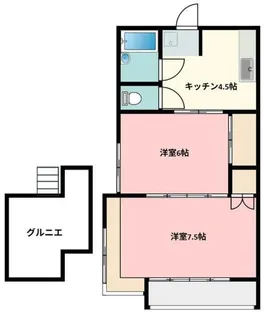 清水コーポC棟【2階】の間取り
