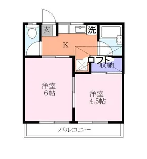 コスモパレス八千代【1階】の間取り