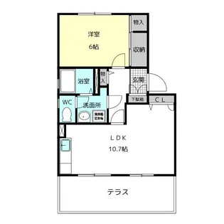 ピースフル愛宕 E【1階】の間取り