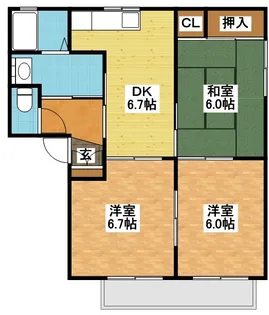 ラフォーレ.クルリ a棟【2階】の間取り