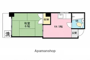 バンビ白山第4ビル【3階】の間取り
