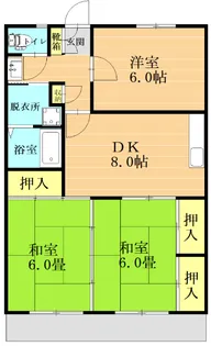 ファミール有田B【2階】の間取り