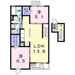 ベルマルーン【4階】の間取り