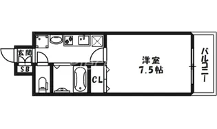 梅田エクセルハイツ【9階】の間取り