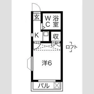 ルーチェ九の城【2階】の間取り