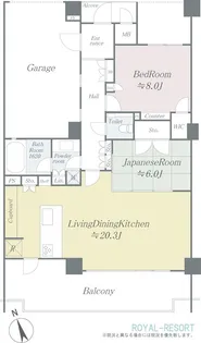 グランザグローバル軽井沢FORESTVILLA【1階】の間取り
