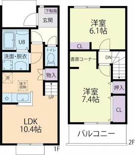 トス-若松 Cの間取り