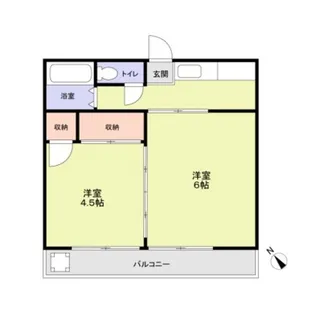 本間アパート【1階】の間取り