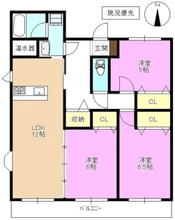 ル・パレ・ブリヤン・ヴィヨレ【1階】の間取り