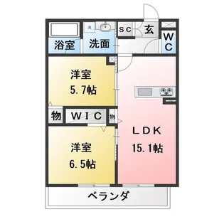 Be’lier(ベリエ)【2階】の間取り