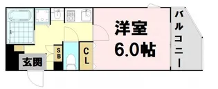 プレサンス難波リバーオアシス【13階】の間取り