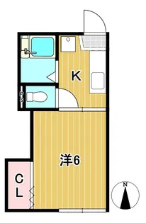 くがやコーポE【1階】の間取り