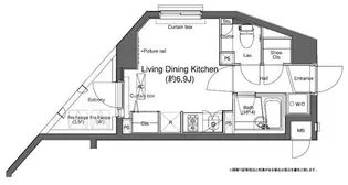 プラウドフラット門前仲町II【4階】の間取り