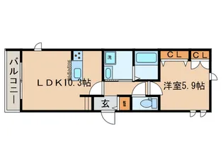 プリムヴェ-ル【3階】の間取り