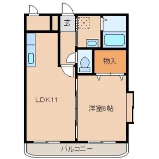 ピーチフローレ5【2階】の間取り