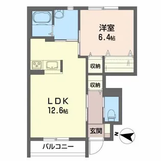 カサベルデM【1階】の間取り