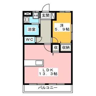 サンコート西岡崎【2階】の間取り