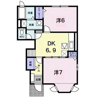 ヴィラセレーノ【1階】の間取り