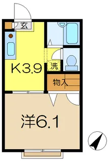 コート・ドゥ・ベール参番館【2階】の間取り