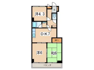 パ―クサイドマルセン【2階】の間取り
