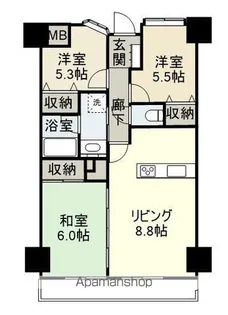 サンライズマンション岩出11【7階】の間取り