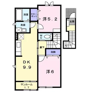 ハ-プシティ デュオ【2階】の間取り