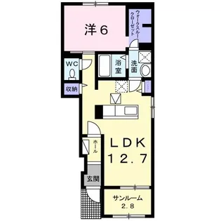 クレアージュII【1階】の間取り