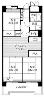 ビレッジハウス品川八潮タワー1号棟【8階】の間取り