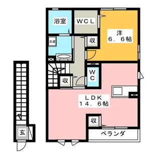 ボヌール B【2階】の間取り