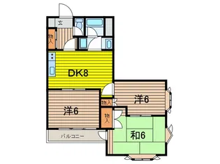 ガーデンヒルズ南浦和【2階】の間取り
