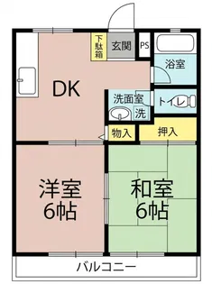 ハイツグリーンウッド【1階】の間取り
