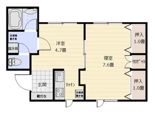 秋田県湯沢市字万石【アパート】の間取り