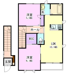 ベルパティオC【2階】の間取り